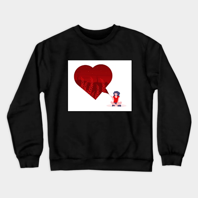 Heartbroken Crewneck Sweatshirt by MOUKI